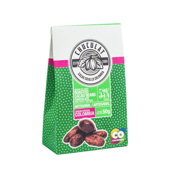 CHOCOLATE CON SEMILLAS DE CACAO TOSTADO 50 g