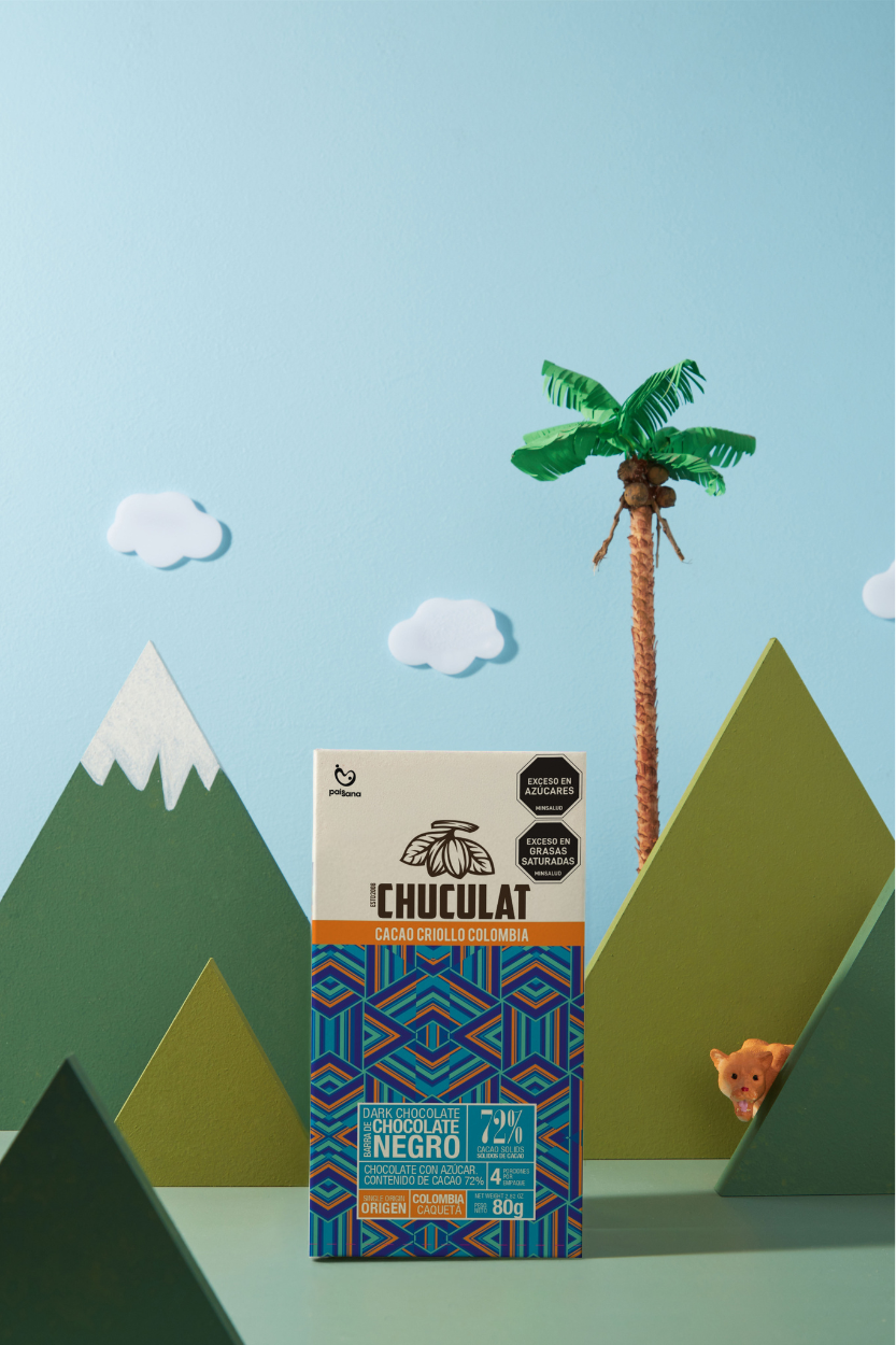 Tableta de chocolate 72% – origen Caquetá
