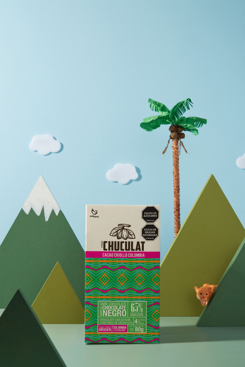 Tableta de chocolate 65% – Origen Casanare 80 Gr
